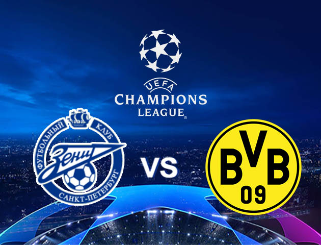 Soi kèo Win2888win288 Zenit vs Borussia Dortmund, 09/12/2020 – Cúp C1 Châu Âu